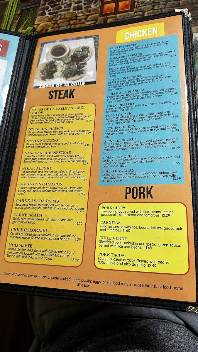 Menu San Juaneros Mexican Restaurant-1
