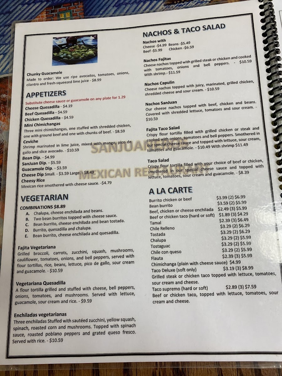 Menu San Juaneros Mexican Restaurant-2