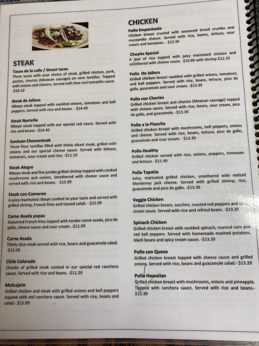 Menu San Juaneros Mexican Restaurant-4