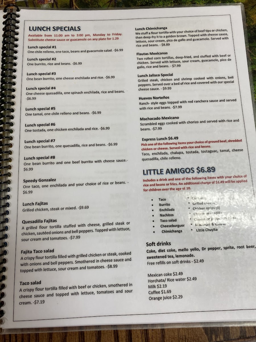 Menu San Juaneros Mexican Restaurant-6
