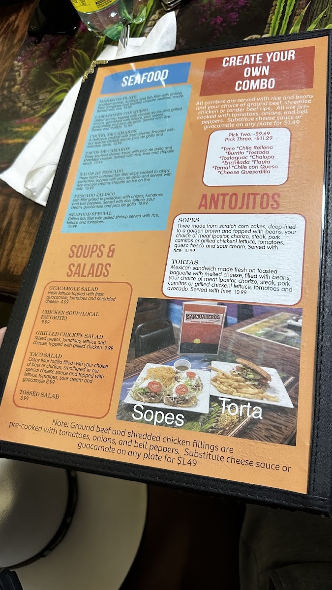 Menu San Juaneros Mexican Restaurant-7